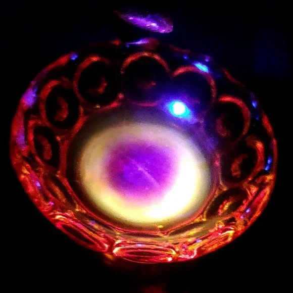 Vintage MCM 1960s Hollywood Regency Retro Glass Candy Dish Compote Maxi… - Picture 6 of 7